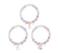 JTMKYO 3 Pieces of Rabbit Bracelet, Cute and Sweet Bracelet, Cartoon-Style Jewelry, Suitable for Festivals and Travel Outfits.