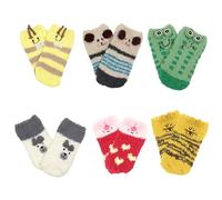 JTMKYO 6 Pairs Fluffy Toddler Thermal Socks, Winter Fleece for Men and Women, Soft Cute Pattern