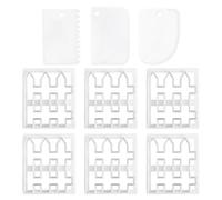 JTMKYO 6 Piece Fence Mold And 3 Piece Plastic Scraper, Creative Cookie Mold, Cake Decorating Tool, Baking Tool.