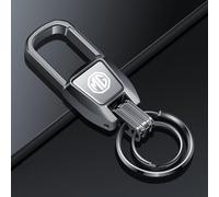 JTMLGDPA Car Keychain for MG MG4 EV,Key Chain with Logo Emblems Anti-Lost Key Fob Ring Cover Decoration Accessories,A-Silver