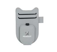 JTMLGDPA Car Sun Visor Sunglasses Holder for Peugeot 408 2023-2024,Magnetic Leather Eyeglasses Clip Glasses Hanger Clip Interior Accessories,A-Grey