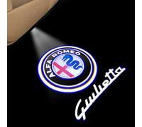 JTMLGDPA Car Welcome Light 2Pcs Door Projector Lights For Alfa Romeo 159 2005-2012,LED HD Logo Induction Decorative Lamp Puddle Shadow Lamp,I