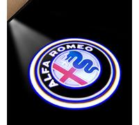 JTMLGDPA Car Welcome Light 2Pcs Door Projector Lights For Alfa Romeo GT 2003-2010,LED HD Logo Induction Decorative Lamp Puddle Shadow Lamp,H