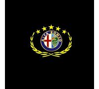 JTMLGDPA Car Welcome Light 2Pcs Door Projector Lights For Alfa Romeo Spider GTV (Type 916) 1994-2006,LED HD Logo Induction Decorative Lamp Puddle Shadow Lamp,A