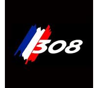 JTMLGDPA Car Welcome Light 2Pcs Door Projector Lights For Peugeot,LED HD Logo Induction Decorative Lamp Puddle Shadow Lamp,308