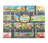 JTMM Carpet Playmat City Life,Plastic PVC Playmat Size39.3X51.1in/100x130CM Area Rug Carpet & Educational Learning Gift For Bedrooms