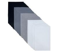 Jtnohx Craft Felt Fabric, 20x30cm Felted Sheets for Crafts, 4 Colours 40 Pieces Colour Felt Sheets for DIY Decorations and Party Projects(Black White Series)