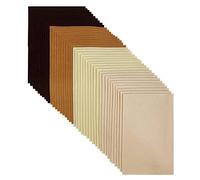 Jtnohx Craft Felt Fabric, 20x30cm Felted Sheets for Crafts, 4 Colours 40 Pieces Colour Felt Sheets for DIY Decorations and Party Projects(Brown Series)