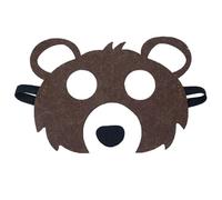 Jtnohx Felt Animal Masks, 10 Pcs Halloween Mask for Kids, Animal Costume for Birthday Party Supplies (Bear Mask)