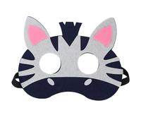 Jtnohx Felt Animal Masks, 10 Pcs Halloween Mask for Kids, Animal Costume for Birthday Party Supplies (Zebra Mask)