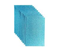Jtnohx Glitter Felt Fabric, 10pcs Solid Glitter Felt Sheets, 20x30cm Fabric Square for Craft, DIY Material for Holiday Greeting Festival Party Projects (Sky Blue)