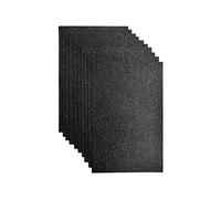 Jtnohx Glitter Felt Fabric, 10pcs Solid Glitter Felt Sheets, 20x30cm Fabric Square for Craft, DIY Material for Holiday Greeting Festival Party Projects (Black)