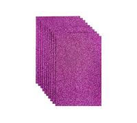 Jtnohx Glitter Felt Fabric, 10pcs Solid Glitter Felt Sheets, 20x30cm Fabric Square for Craft, DIY Material for Holiday Greeting Festival Party Projects(Dark Purple)