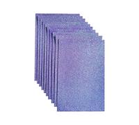 Jtnohx Glitter Felt Fabric, 10pcs Solid Glitter Felt Sheets, 20x30cm Fabric Square for Craft, DIY Material for Holiday Greeting Festival Party Projects (Purple-H02)