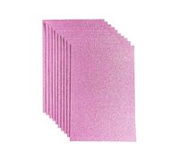 Jtnohx Glitter Felt Fabric, 10pcs Solid Glitter Felt Sheets, 20x30cm Fabric Square for Craft, DIY Material for Holiday Greeting Festival Party Projects(Bright Pink)