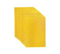 Jtnohx Glitter Felt Fabric, 10pcs Solid Glitter Felt Sheets, 20x30cm Fabric Square for Craft, DIY Material for Holiday Greeting Festival Party Projects (Gold)