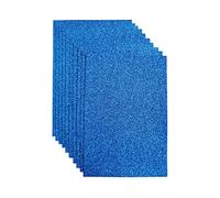 Jtnohx Glitter Felt Fabric, 10pcs Solid Glitter Felt Sheets, 20x30cm Fabric Square for Craft, DIY Material for Holiday Greeting Festival Party Projects (Blue)