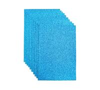 Jtnohx Glitter Felt Fabric, 10pcs Solid Glitter Felt Sheets, 20x30cm Fabric Square for Craft, DIY Material for Holiday Greeting Festival Party Projects (Bright Blue)