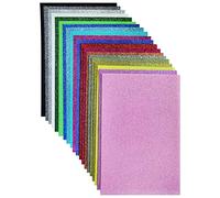 Jtnohx Glitter Felt Fabric, Glitter Felt Sheets, 20x30cm Fabric Square for Craft, 20pcs DIY Material for Party Project