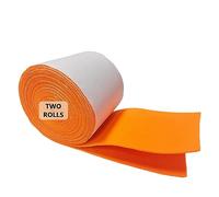 Jtnohx Self Adhesive Felt, 1.4mm Thick Sticky Felt Fabric, Sticky Rolls with Adhesive Backing, 10cmx2.5m 2 Pcs Fabric Tape for Crafts, Picture Frame, Furniture (Orange)