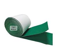 Jtnohx Self Adhesive Felt, 1.4mm Thick Sticky Felt Fabric, Sticky Rolls with Adhesive Backing, 10cmx2.5m 2 Pcs Fabric Tape for Crafts, Picture Frame, Furniture (Green)