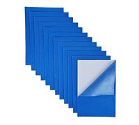 Jtnohx Self Adhesive Felt Sheets, 12 Pieces Sticky Felt Fabric, 20x30cm Fabric Square with Adhesive Backing, Soft Sheets for Crafts and DIY Projects (Blue)