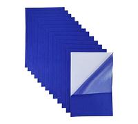 Jtnohx Self Adhesive Felt Sheets, 12 Pieces Sticky Felt Fabric, 20x30cm Fabric Square with Adhesive Backing, Soft Sheets for Crafts and DIY Projects(Dark Blue)