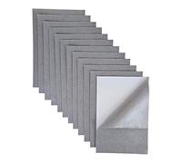 Jtnohx Self Adhesive Felt Sheets, 12 Pieces Sticky Felt Fabric, 20x30cm Fabric Square with Adhesive Backing, Soft Sheets for Crafts and DIY Projects(Grey)