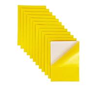 Jtnohx Self Adhesive Felt Sheets, 12 Pieces Sticky Felt Fabric, 20x30cm Fabric Square with Adhesive Backing, Soft Sheets for Crafts And DIY Projects (Yellow)