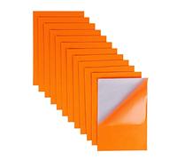 Jtnohx Self Adhesive Felt Sheets, 12 Pieces Sticky Felt Fabric, 20x30cm Fabric Square with Adhesive Backing, Soft Sheets for Crafts and DIY Projects(Orange)