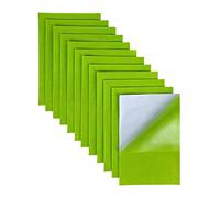 Jtnohx Self Adhesive Felt Sheets, 12 Pieces Sticky Felt Fabric, 20x30cm Fabric Square with Adhesive Backing, Soft Sheets for Crafts and DIY Projects (Lime Green)