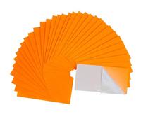 Jtnohx Self Adhesive Felt Sheets, Orange Sticky Back Felt Fabric for Crafts, 33 Pcs 10 x 20cm Adhesive Fabric for DIY Sewing School Projects Decoration