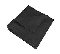 Jtnohx Soft Felt Fabric, Colour Felt Sheets for Crafts, 1.4mm Thick Flexible Craft Fabric for Handwork DIY Projects 15x15cm(Black)