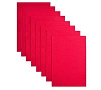Jtnohx Stiff Felt Fabric for Crafts, 2mm Thick Colour Felt Sheets, 8 Pcs 20x30cm Craft Fabric for Sewing & DIY Projects(Red)