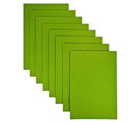 Jtnohx Stiff Felt Fabric for Crafts, 2mm Thick Colour Felt Sheets, 8 Pcs 20x30cm Craft Fabric for Sewing & DIY Projects(Green)