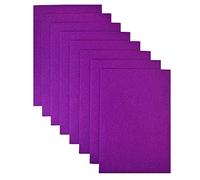 Jtnohx Stiff Felt Fabric for Crafts, 2mm Thick Colour Felt Sheets, 8 Pcs 20x30cm Craft Fabric for Sewing & DIY Projects(Purple)