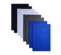 Jtnohx Stiff Felt Fabric for Crafts, 2mm Thick Colour Felt Sheets, 8 Pcs 20x30cm Craft Fabric for Sewing & DIY Projects(Black White Grey Blue)