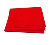 Jtnohx Stiff Felt Sheets Colour Felt Fabric for Crafts Red 12pcs 2mm | Thick Fabric 17,78×28,7cm Square Sheets for Sewing & DIY Projects(Red)