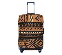 JTNWEC African Mud Cloth Tribal Print Travel Luggage Cover - Personalization Elastic Suitcase Protector, Black, S( Fit 18-21 Inch Luggage)
