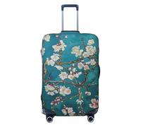 JTNWEC almond blossom Print Travel Luggage Cover - Personalization Elastic Suitcase Protector, Black, XL( Fit 29-32 Inch Luggage)