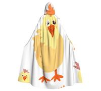 JTNWEC Christmas Rabbit Bunny Printed Halloween Hooded Cloak Carnival Halloween Cosplay Costume for Adult, Chicken Chick, One Size