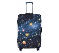 JTNWEC Constellation Star Clusters Galaxies Print Travel Luggage Cover - Personalization Elastic Suitcase Protector, Black, XL( Fit 29-32 Inch Luggage)