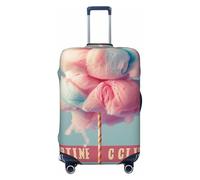 JTNWEC Cotton Candy Print Travel Luggage Cover - Personalization Elastic Suitcase Protector, Black, S( Fit 18-21 Inch Luggage)
