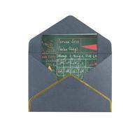 JTNWEC Formulas Shapes Theory Math Lesson Word Pattern Prints Greeting Card with Gold - Trimmed Pearl Paper, Black Birthday Cards for Special Occasions