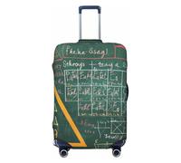 JTNWEC Formulas Shapes Theory Math Lesson Word Print Travel Luggage Cover - Personalization Elastic Suitcase Protector, Black, S( Fit 18-21 Inch Luggage)