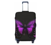 JTNWEC Pretty butterfly Print Travel Luggage Cover - Personalization Elastic Suitcase Protector, Black, S( Fit 18-21 Inch Luggage)