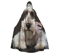 JTNWEC Starry christmas Printed Halloween Hooded Cloak Carnival Halloween Cosplay Costume for Adult, Schnauzer, One Size