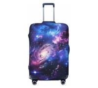 JTNWEC Universe Galaxy Star Space Print Travel Luggage Cover - Personalization Elastic Suitcase Protector, Black, S( Fit 18-21 Inch Luggage)
