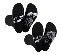 JTOUK 2 Paris Future Wifey Hubby Couple Socks Newly Engaged Couples Gift Engagement Wedding GiftBride and Groom Socks (UK, Alpha, One Size, Regular, Regular, Future Wifey/Hubby EU)