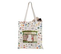 JTOUK 40s Romance Comedy Movie Inspired Tote Bag You've Got Mail Book Lovers Gift for Movie Fans (Corner Tote EU)